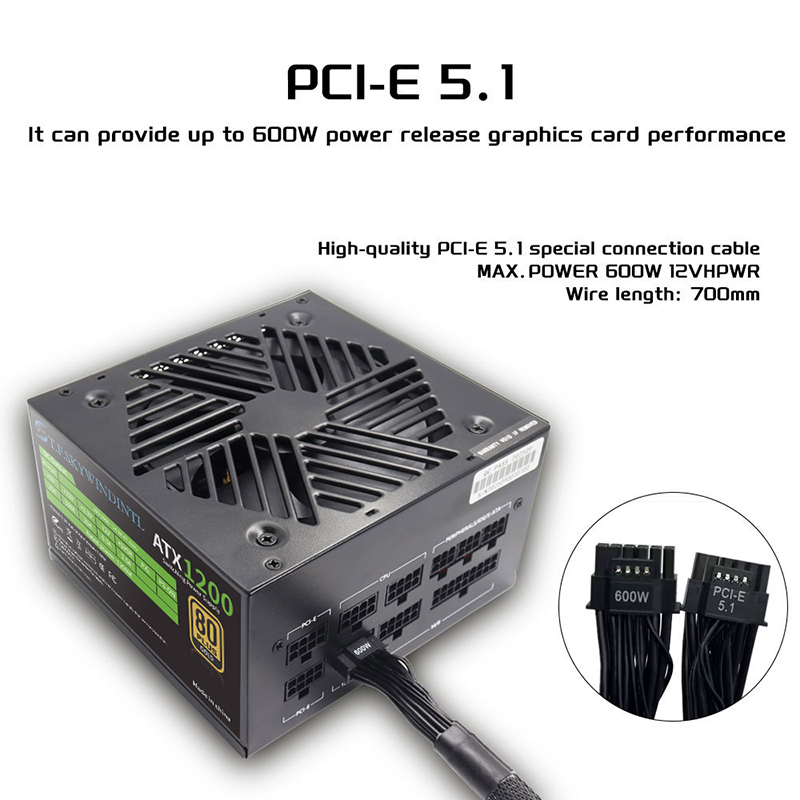 PCIE 5.0 1200W Fonte de alimen - Pc Gaming Fullset avaliação e preço