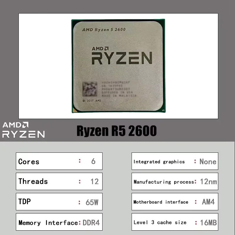 Processador AMD Ryzen 5 2600 c - Pc Gaming Entry avaliação e preço