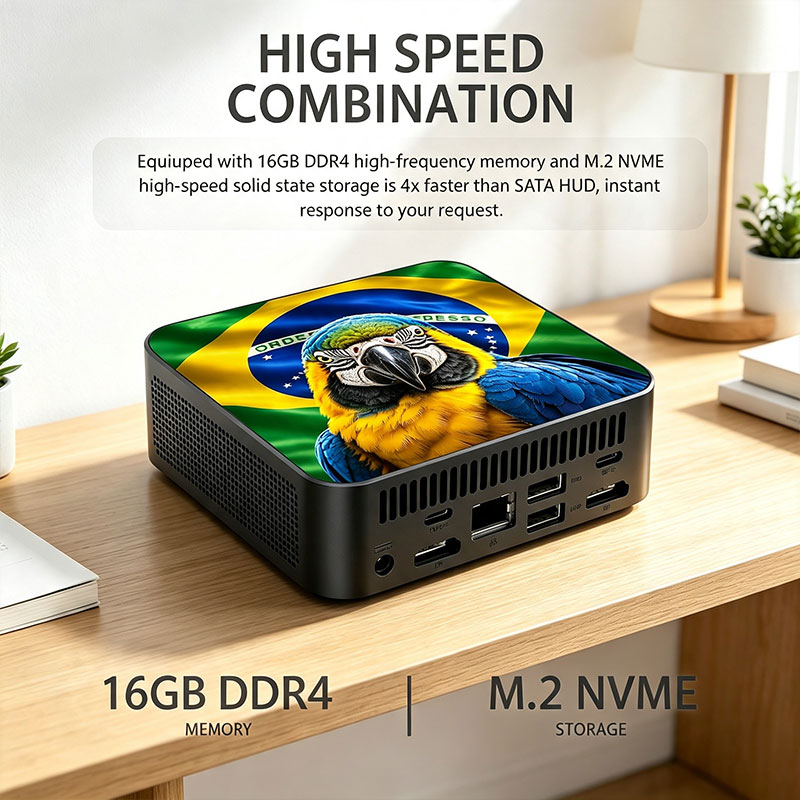Mini PC Pro 2026 com Bandeira  - Pc Gaming Desktop avaliação e preço