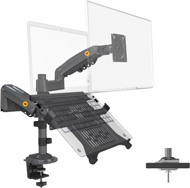 Suporte para laptop combinado  - Dual Monitor Arm avaliação e preço
