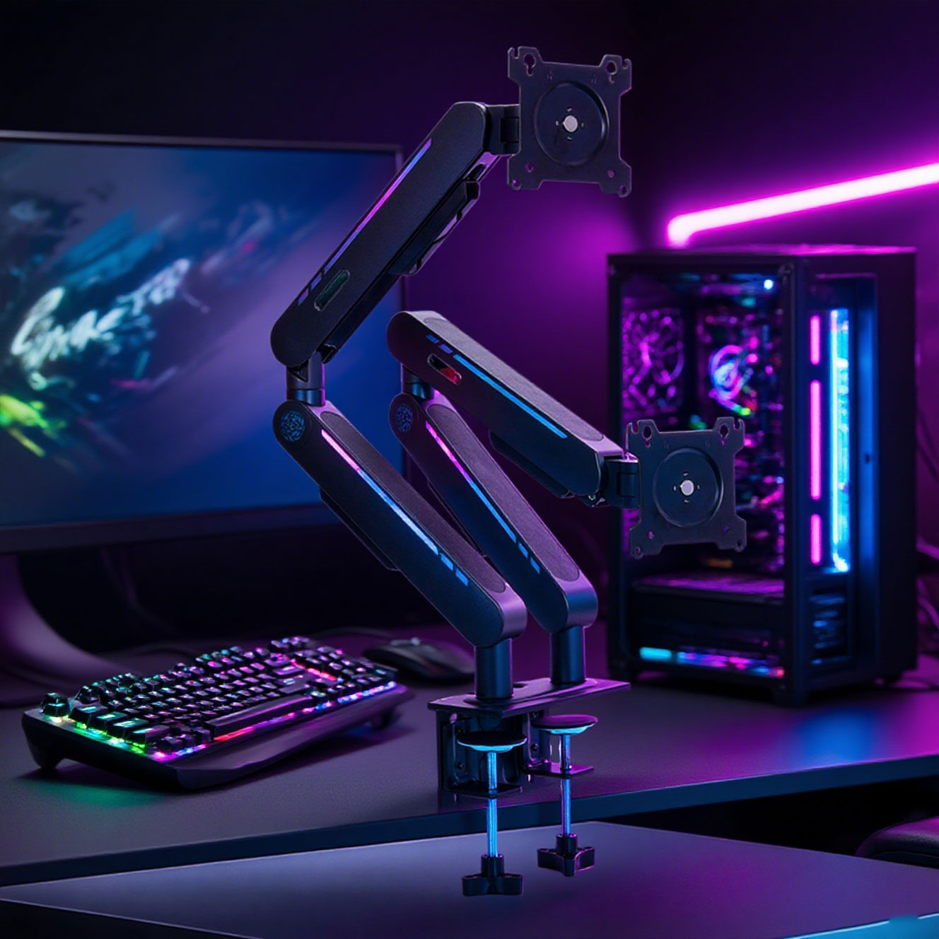 Suporte de Mesa com Mola a Gás - Dual Monitor Arm avaliação e preço