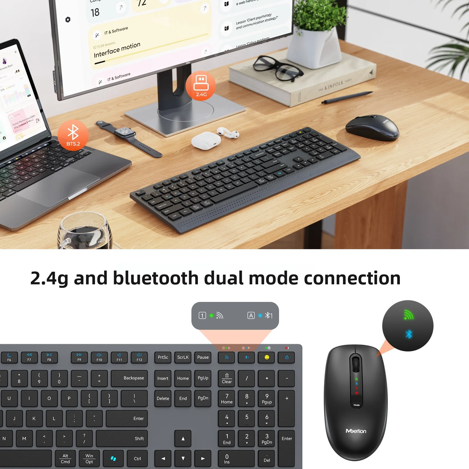 2.4g bluetooth modo duplo tecl - Pc Gaming Fullset avaliação e preço