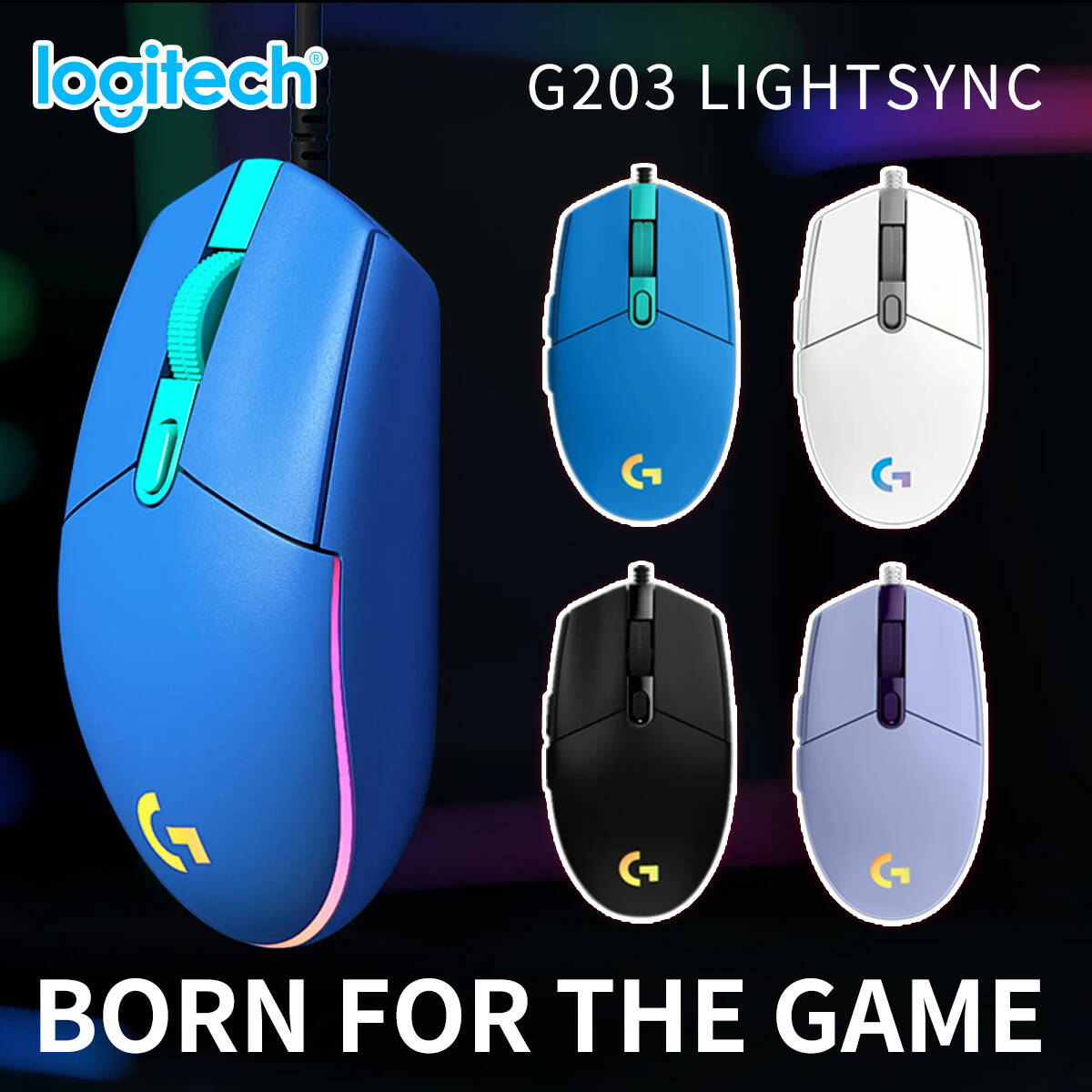 Mouse Gamer Logitech G203 com  - Pc Gaming Entry avaliação e preço
