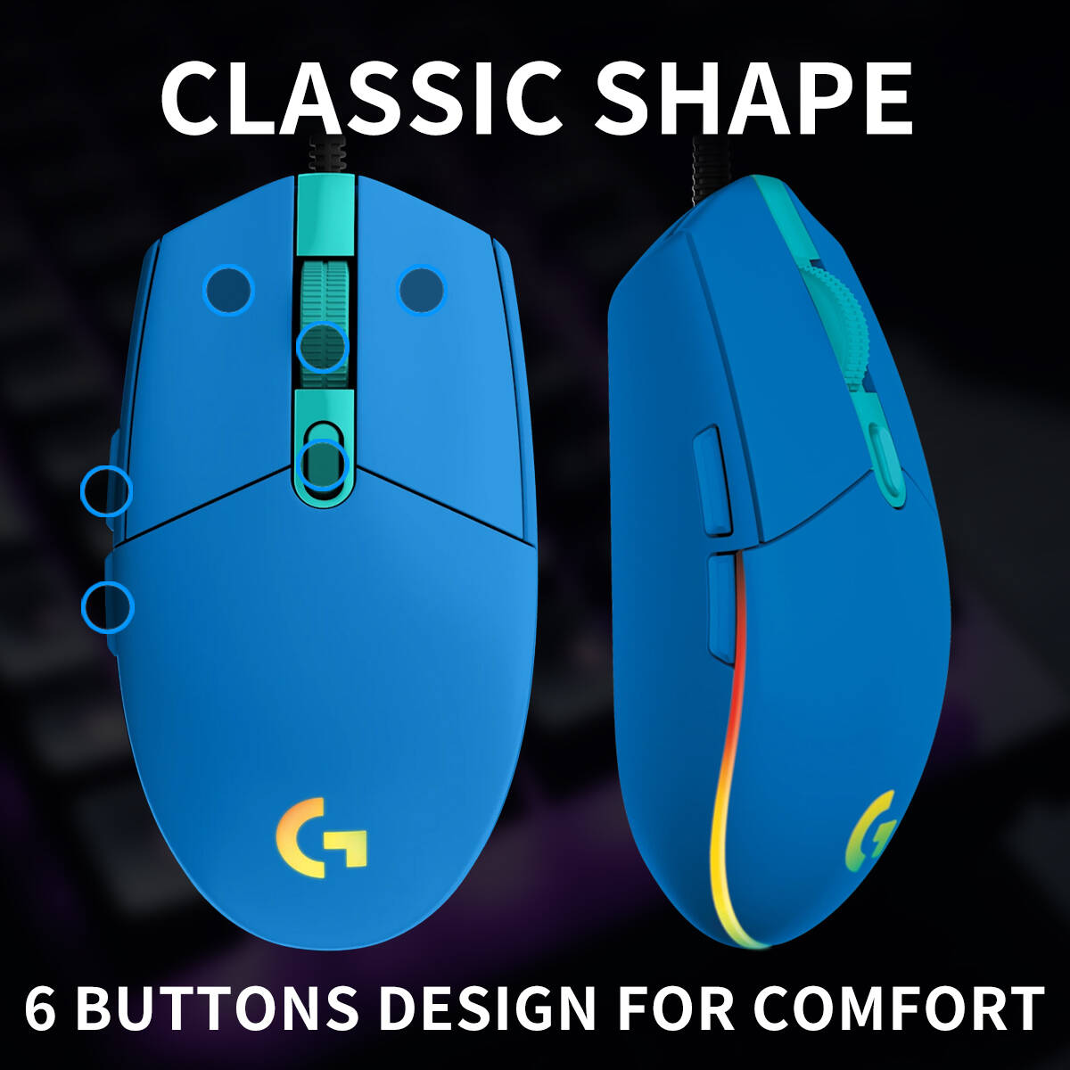 Mouse Gamer Logitech G203 com  - Pc Gaming Entry avaliação e preço
